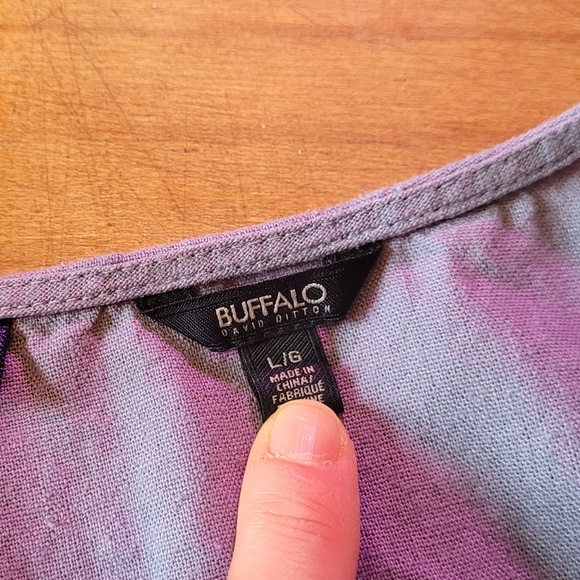 Buffalo V-Neck Button-Front Blue Midi Dress - Picture 3 of 7